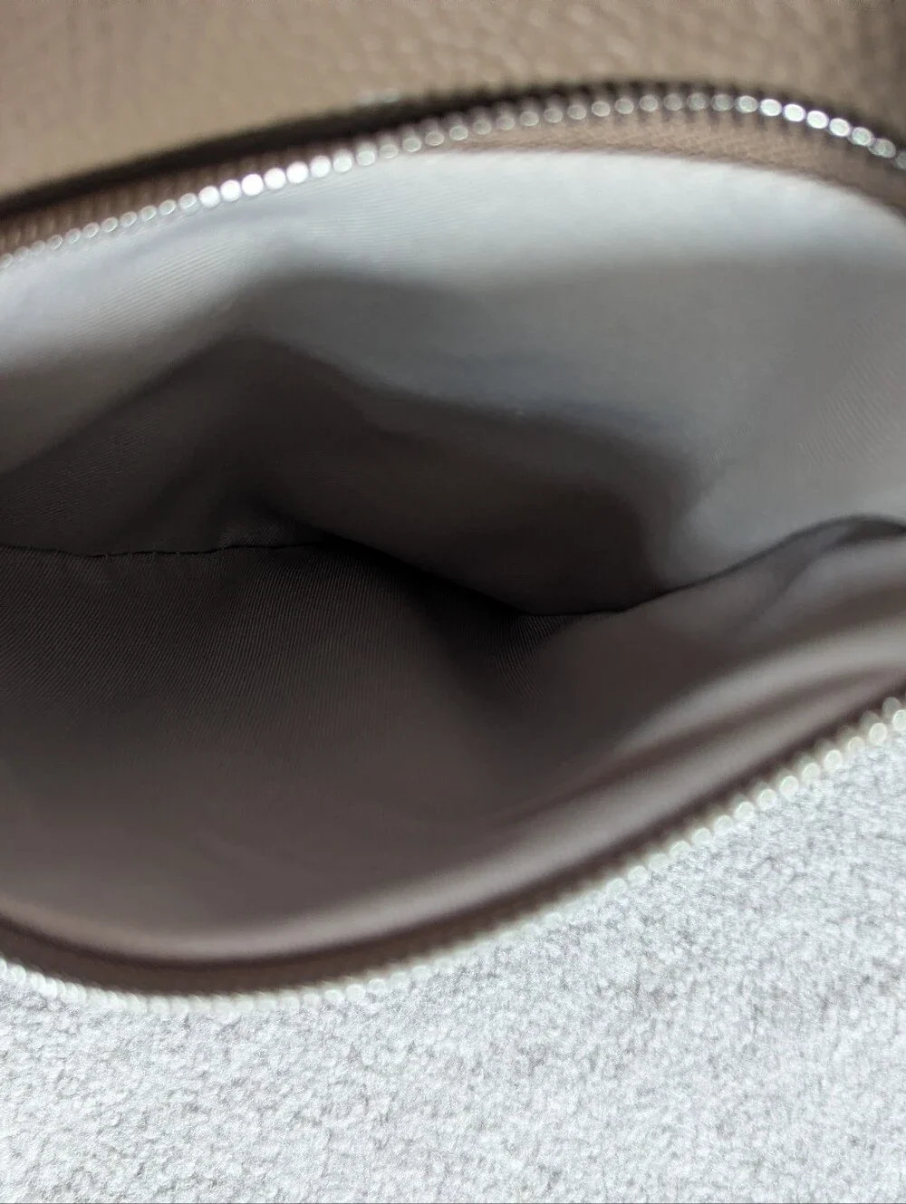 Valentina Pebbled Leather Taupe Multi-Wear Sling Backpack Bag